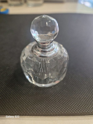 Crystal perfume bottle new, 6 cm height