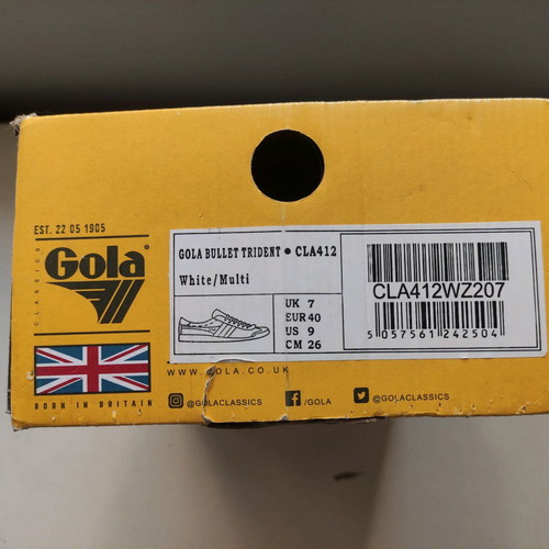 Gola Bullet Trident trainers sneakers like new, size 40, white multicolor