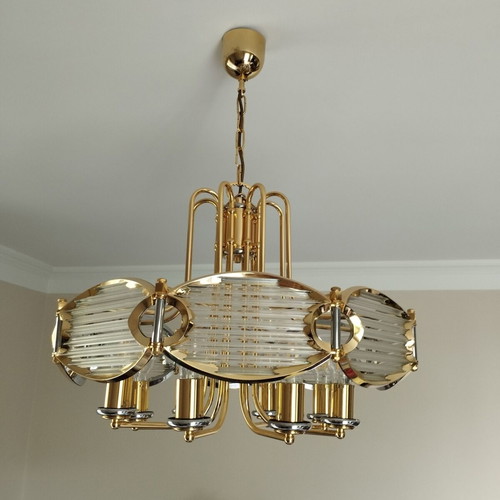 Ceiling light like new, 60×60 cm diameter, 8 E27 sockets