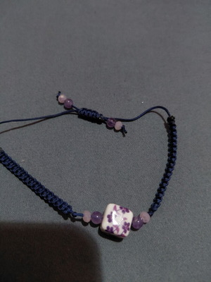 Bracelet, blue and purple
