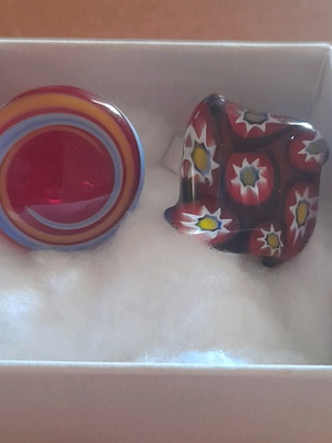 Murano rings used, set of two