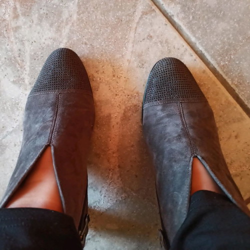 Luftpolster ankle boots like new, grey suede, size 37.5