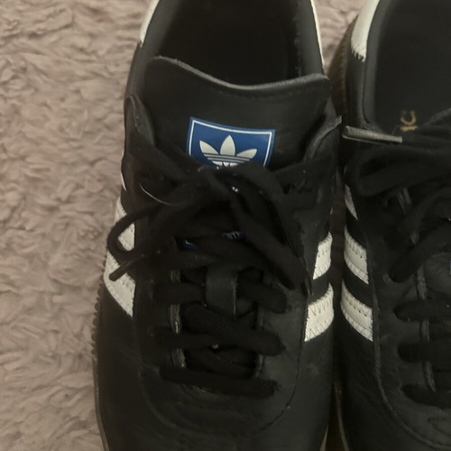 Adidas Samba sneakers, black and white, size 40