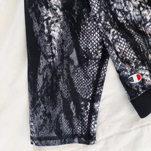 Champion long sports leggings like new size small black grey white