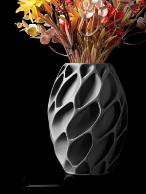 Decorative Vase 3D Printed Luxury with Organic Wave Design new