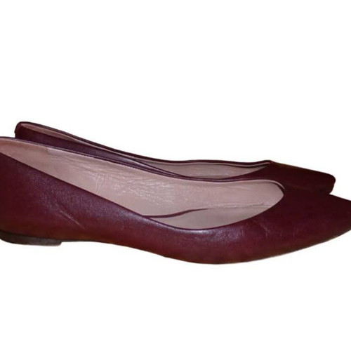 Chloé leather flats size 38, burgundy