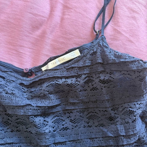 Zara one-piece shorts blue navy color like new with lace