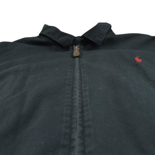 Polo Ralph Lauren Bayport Harrington Jacket black tartan lined, used, XL