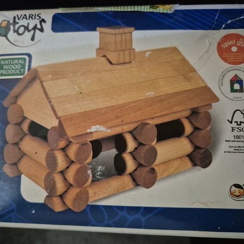 Wooden Ecological Construction Set Varis Toys like new, natural wood