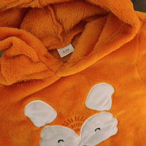 Winter set orange fox hoodie and pants for 2-3 years like new