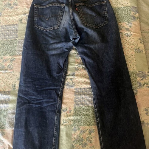 Levi's vintage jeans used, punk and skinhead style, cuffed hems