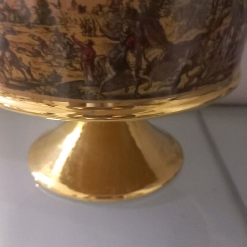 Porcelain cup like new, Italian with gold coating