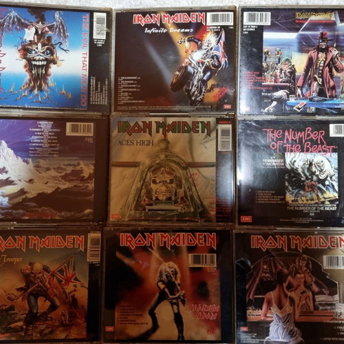 Iron Maiden The First Ten Years Singles CD collection, 9 discs