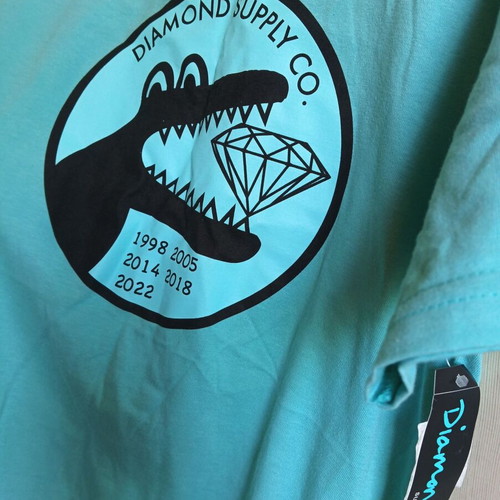 T-shirt Diamond Supply new, turquoise, size S