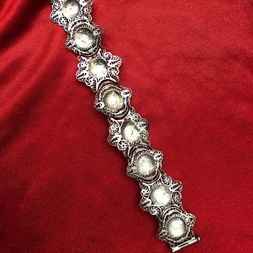 Silver filigree bracelet used, 19th century