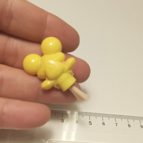 Plastic frog toy with brush like new