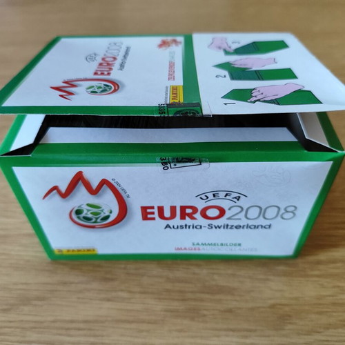Panini Euro 2008 Display Box with 80 Sealed Sticker Packs like new