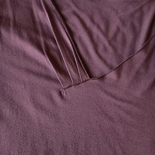 Albertini brown blouse with V-neck, size XL