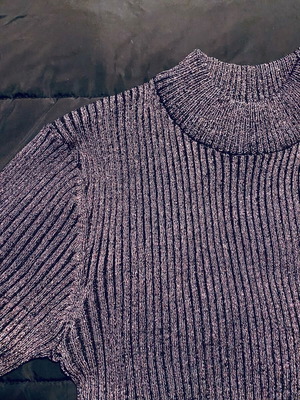 H&M knitted top with metallic thread effect, like new, size XS