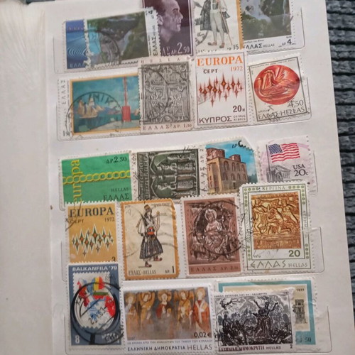 Stamps used, collection of 300+ pieces with album