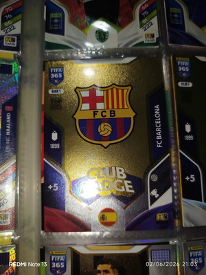 Panini FIFA 365 Adrenalyn XL Club Badge μεταχειρισμένο, FC Barcelona
