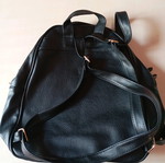 Black leather backpack bag new