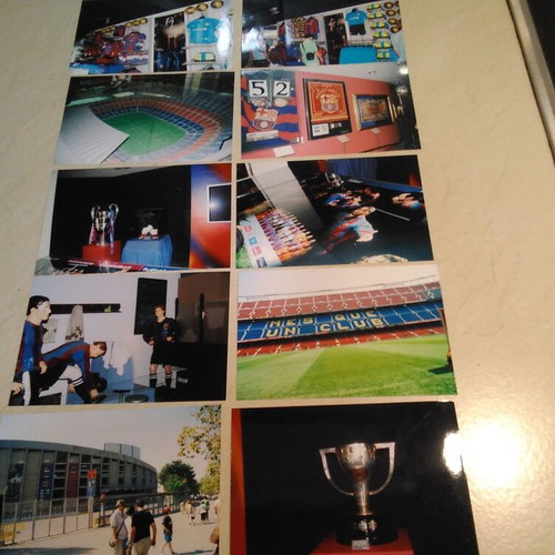 Set of 10 authentic Barcelona stadium photos 2007, like new