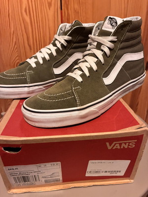 Vans Sk8 Hi Suede sneakers like new, green and white, size 43