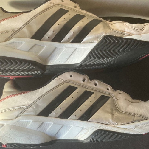 Adidas men's trainers used, size 45, white casual shoes