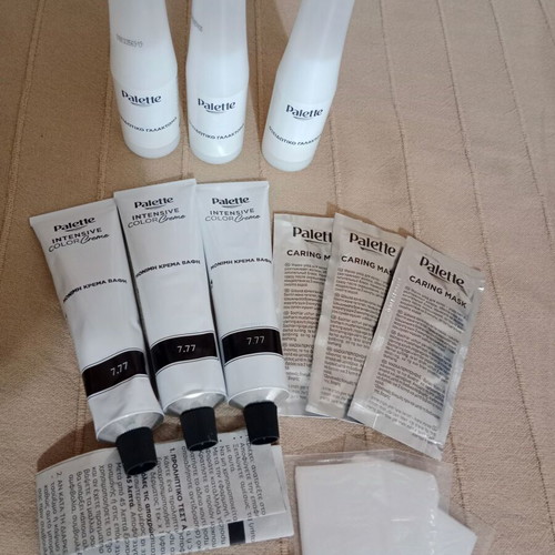 Palette Intensive Color Cream 7.77 hair dye set new, 3 pieces