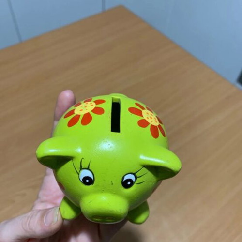 Money bank like new, set of two decorative piggy banks