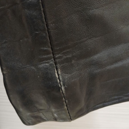 Long black leather jacket size S like new, TIMBER LEATHER