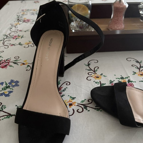 Black sandals size 39 used