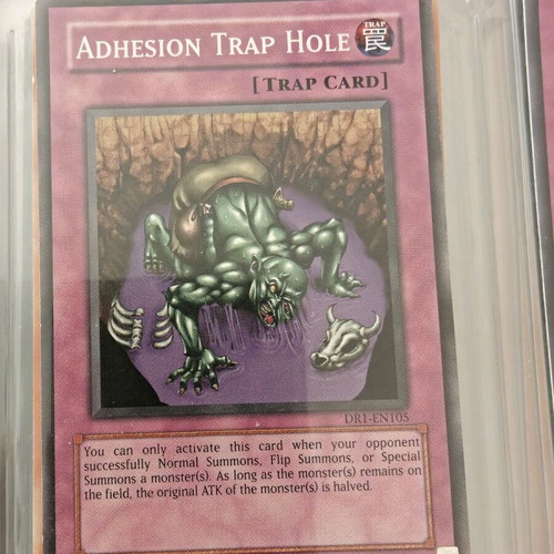 Yu-Gi-Oh card Adhesion Trap Hole like new