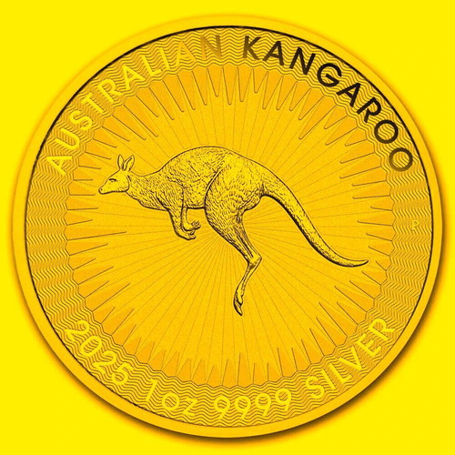 Νόμισμα 2025 Australia Kangaroo 1oz $1 ασημένιο και επιχρυσωμένο, καινούργιο