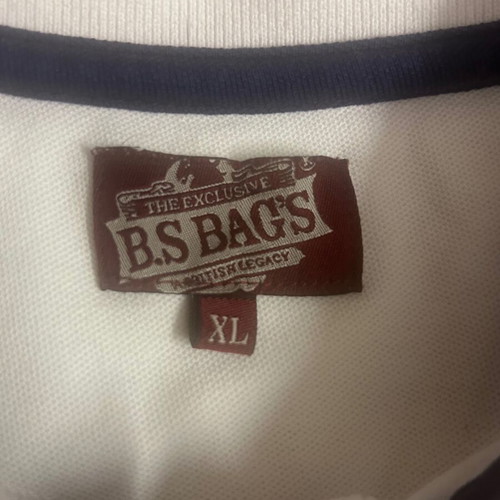 B.S.BAG'S White Polo Shirt size XL like new