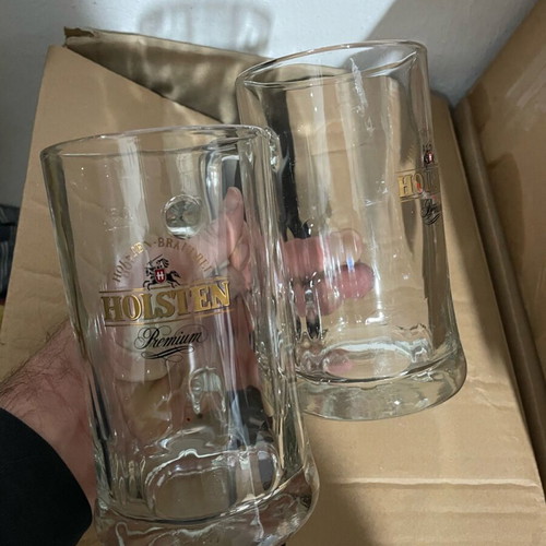Holsten beer glasses like new, set of 2