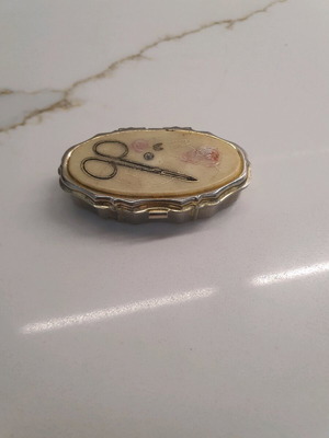 Retro decorative sewing box used