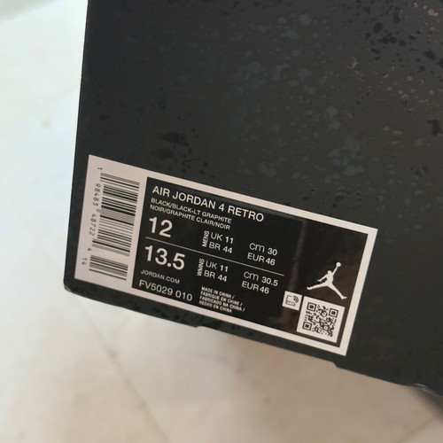 Jordan 4 Retro Black Cat new, size 46