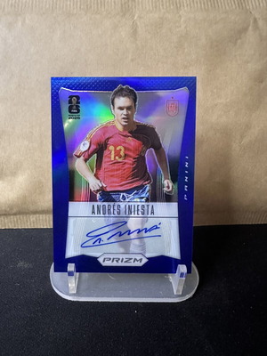 2026 Panini Prizm FIFA World Cup Andrés Iniesta True Blue αυτόγραφο κάρτα /25