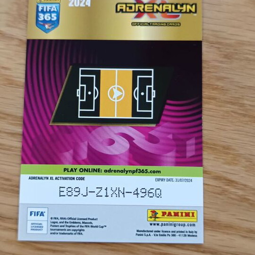 Zeca limited edition Panini XL Andrenalyn 2024 FIFA 365 new