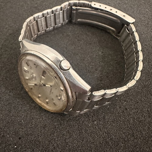 Seiko 5 vintage 70s automatic wristwatch used, silver