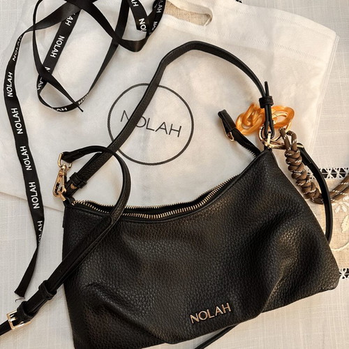 Nolah black crossbody shoulder bag, soft material