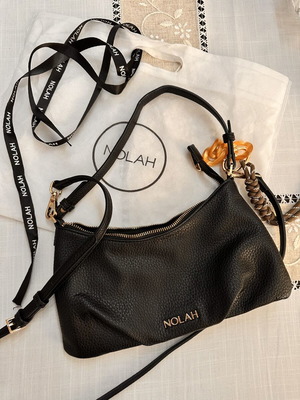 Nolah black crossbody shoulder bag, soft material