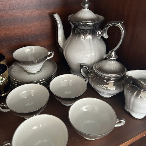 Vintage tea set with teapot