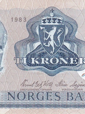 Norwegian banknote used