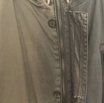 Solid men's parka jacket used, khaki, size Large