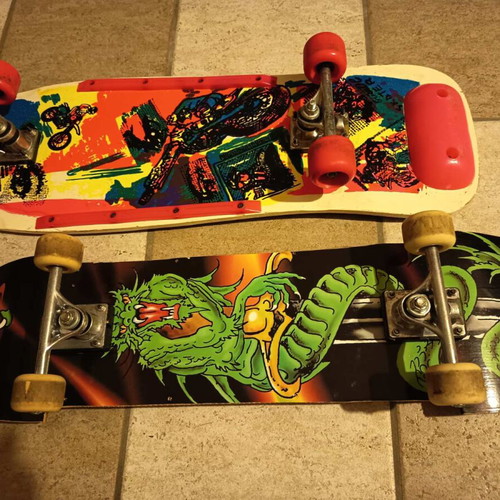 Skateboards used, two pieces in excellent condition