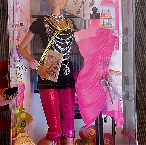 2011 συλλεκτική κούκλα barbie σχεδιάστρια μόδας glam luxe
