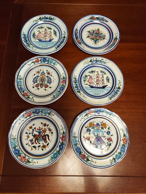 Handmade Skyrian Decorative Plates Set of 6, 24 cm, like new